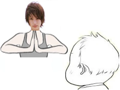 赤ちゃん顔を赤ちゃんが見る