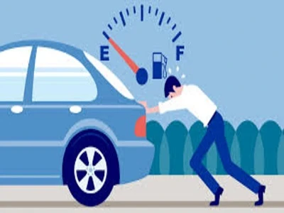 月１ ガス欠でエンジンストップ